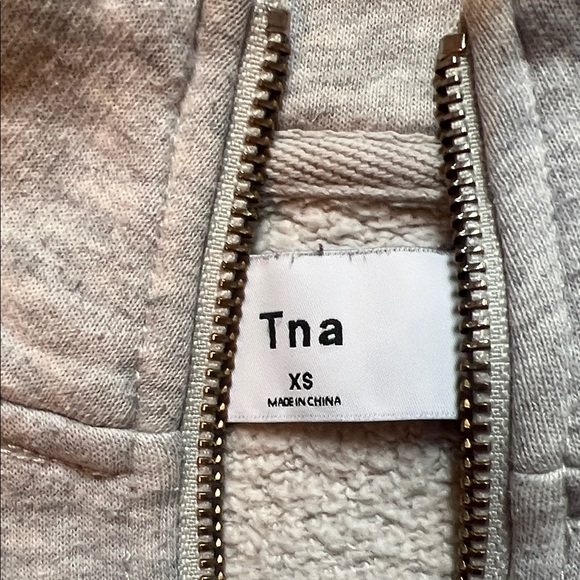 TNA Light Gray Half-Zip Sweatshirt - Picture 2 of 4